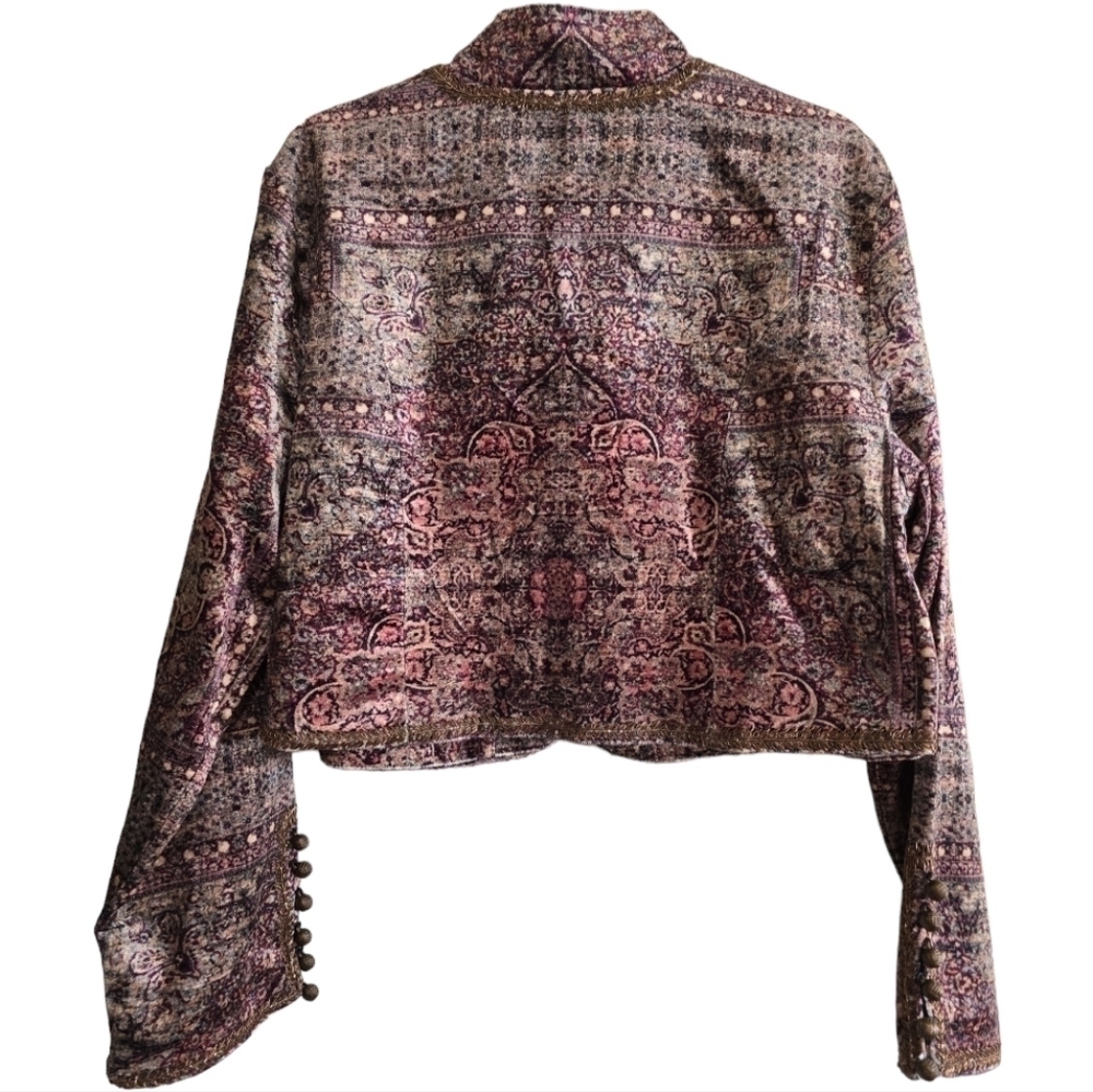 Soft Surroundings  Icon Velvet Bolero Urbina Umber Coat Jacket Large - Picture 7 of 10